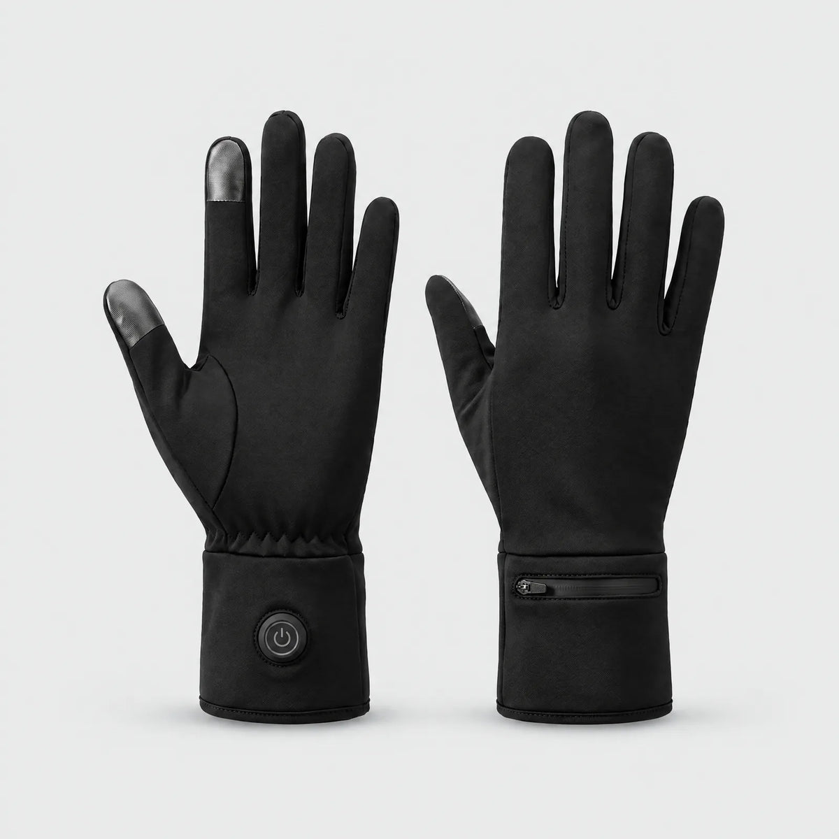 Alpenwarm dünne beheizte Handschuhe mit Touchscreen an Daumen und Zeigefinger