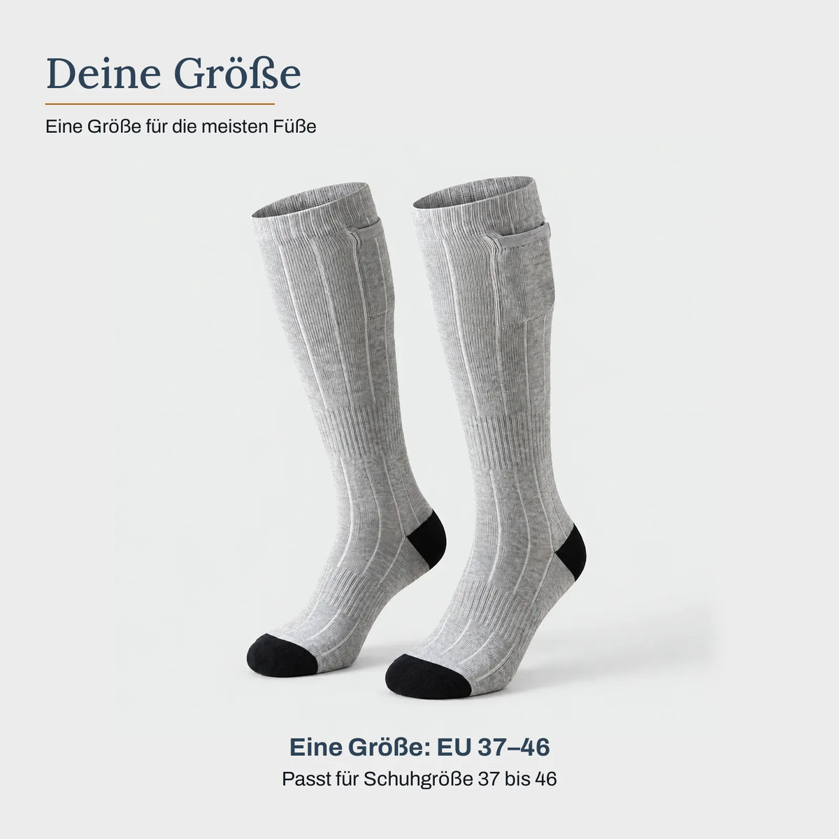 Deine Größe – Beheizte Kniestrümpfe