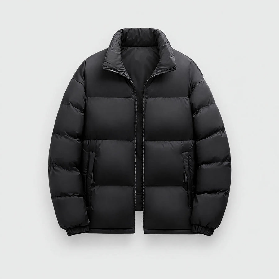 Alpenwarm beheizte Steppjacke in Schwarz, Vorderansicht