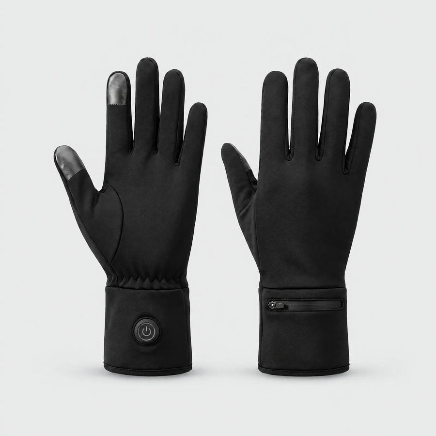 Alpenwarm dünne beheizte Handschuhe mit Touchscreen an Daumen und Zeigefinger