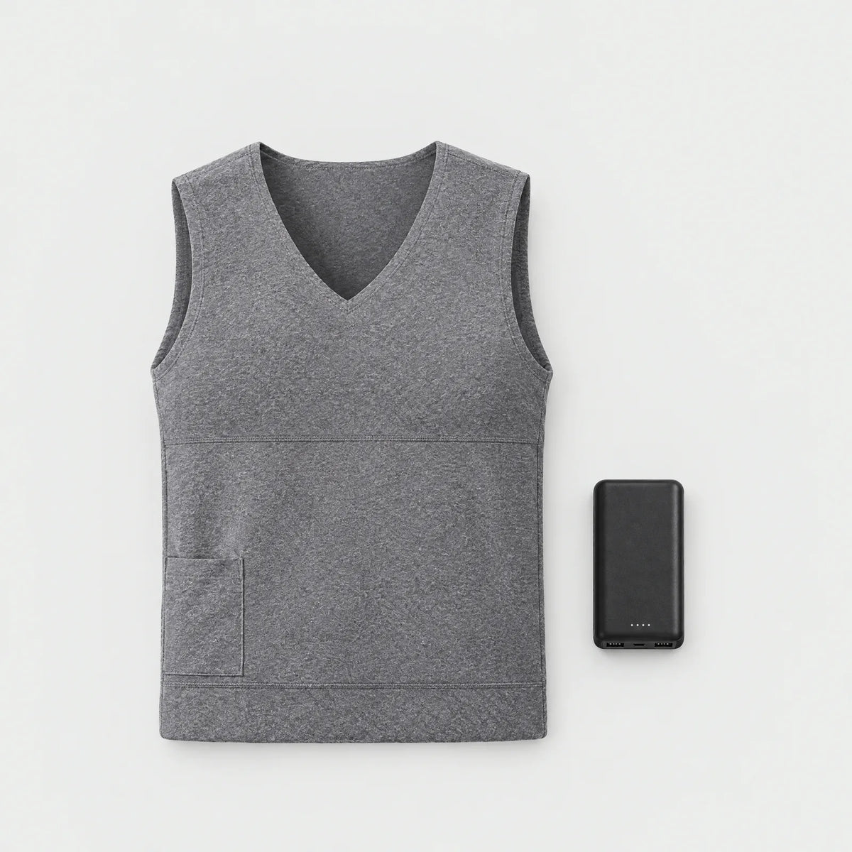 Lieferumfang: beheiztes Unterhemd und Powerbank 5.000 mAh
