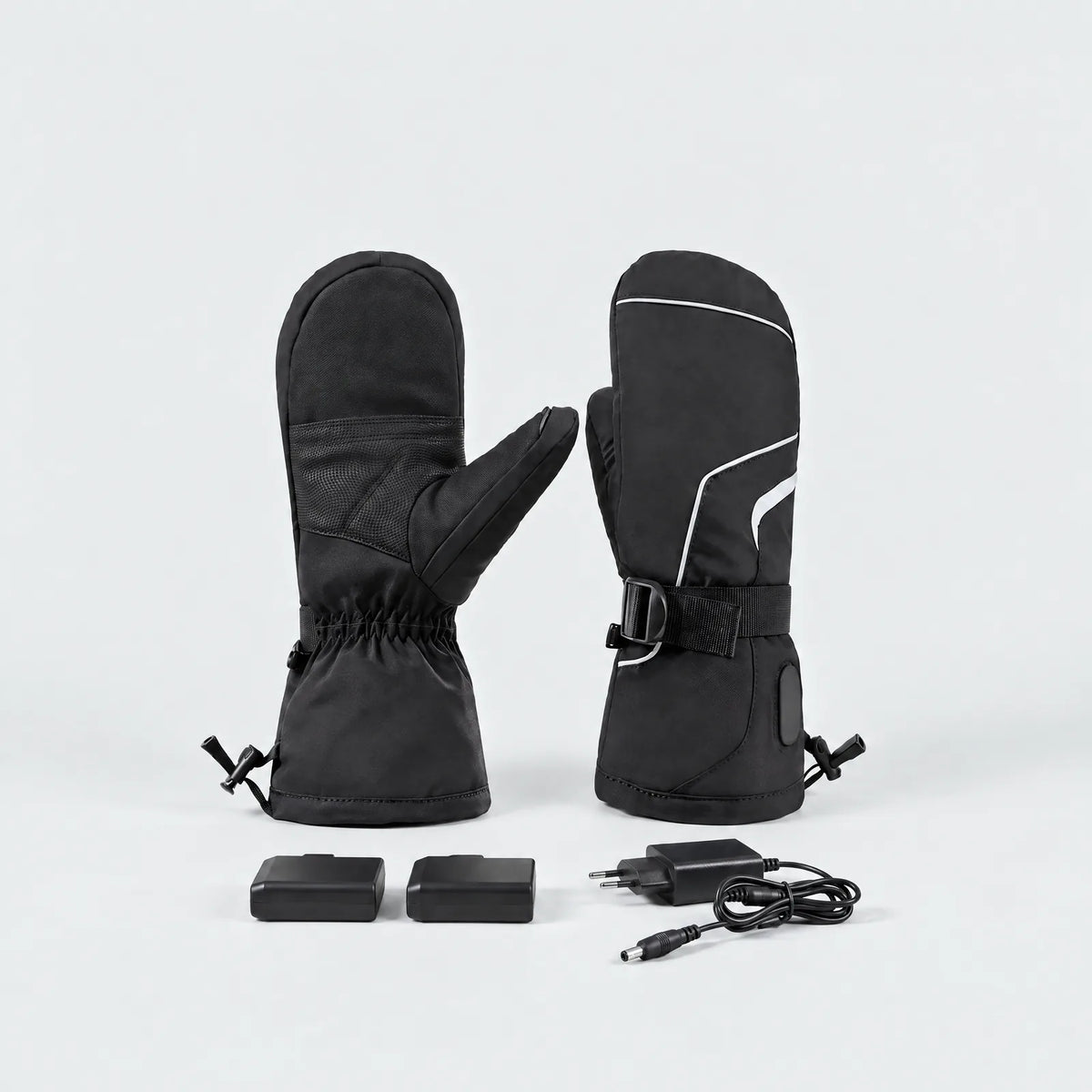Alpenwarm beheizte Fäustlinge mit zwei Akkus und Ladegerät